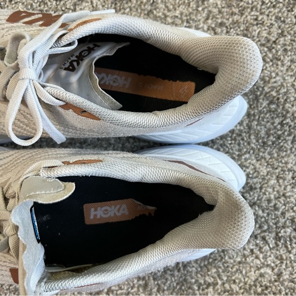 Hoka One One Mach 5 Running Shoes Mens Size 10.5 White Copper Athletic Sneakers - Picture 8 of 9